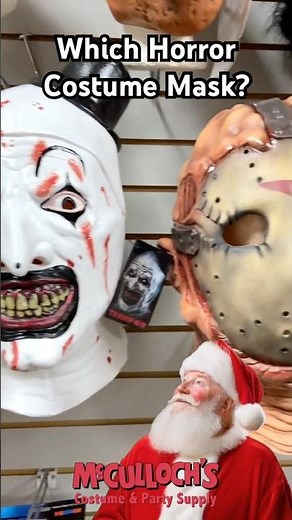 Which Horror Costume Mask should Santa Bring? #shortvideo #costume #short