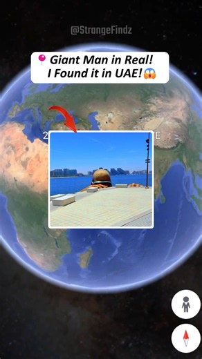 Giant Man found on google maps & google earth! #shorts