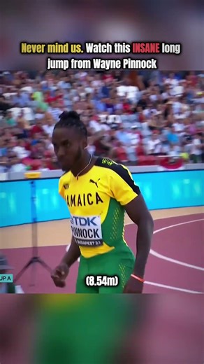 Wayne Pinnock was flying on this long jump #trackandfield #longjump #olympics