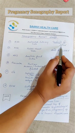 Pregnancy Ultrasound Terms Explained in Hindi | USG Report Guide