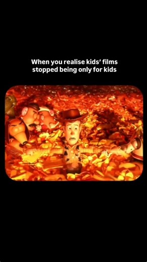 CINEMA OUTLINED on Instagram: "In Toy Story 3, this finale scene connects so deeply because it mirrors real life in the simplest way. The toys, who’ve always survived through hope and friendship, finally accept the possibility of an end — together. There’s no escape, no joke, just silent understanding. For adults, this moment reflects growing up: letting go, facing change, and realizing some chapters truly close. Viewers love this scene because it respects emotions instead of softening them. Pix
