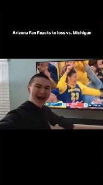 Arizona Fan Reacts to loss vs. Michigan! NCAA Tournament Final 4 #michigan #arizona #marchmadness