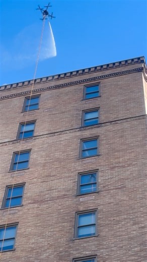 115 reactions · 101 shares | Turn the page. Drone window cleaning. #drones #windowcleaning #satisfying #dronesonthefly #dronecleaning | Matthew Garcia | Facebook