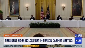 2.7K views · 66 reactions | Unlike traditional Cabinet meetings President Biden's first in-person Cabinet meeting took place in the East Room, rather than the Cabinet Room, due to social distancing constraints amid the ongoing pandemic, with public health experts expressing concerns about a new surge in cases in recent days: https://cnn.it/3sQR16I | Morning Express with Robin Meade | Facebook