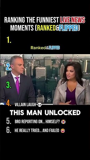 RANKING THE FUNNIEST Live News Moments 💀 #NewsFails #RankedAndFlipped #shorts