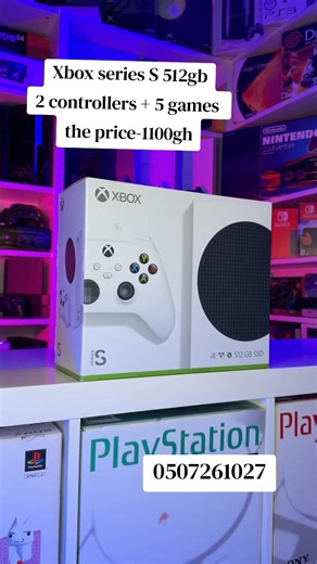 #Xbox series S 512gb 2 controllers 5 games the price-1100gh