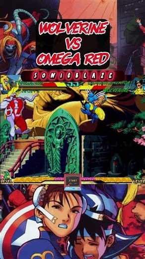 WOLVERINE destroys OMEGA RED in Marvel Super Heroes vs Street Fighter 🧬🐺