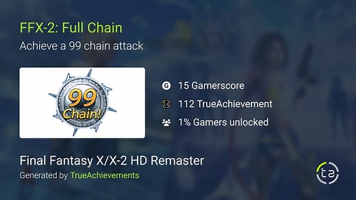 FFX-2: Full Chain achievement in FINAL FANTASY X/X-2 HD Remaster