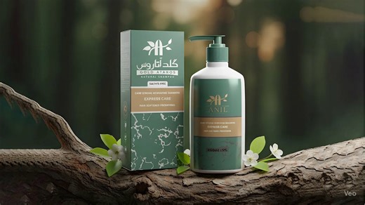 Shampoo Label and Box Packaging Design