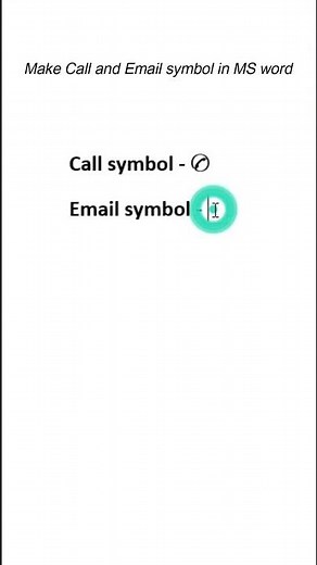 How to Make Call and Email Symbol in MS Word | Insert Phone & Email Icons Easily.