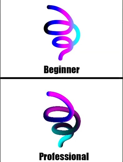 Spine Design: Beginner vs Professional😱🧬- Adobe Illustrator #graphicdesign #beginnervspro