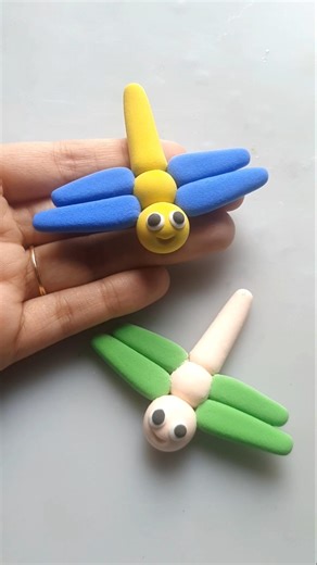 DIY idea 🔔 How to make easily grasshopper with Super clay #trend​ #clay​ #music​ #funny​ #clay​