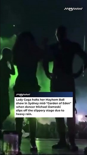 Lady Gaga's Dancer Falls Off Stage at Concert