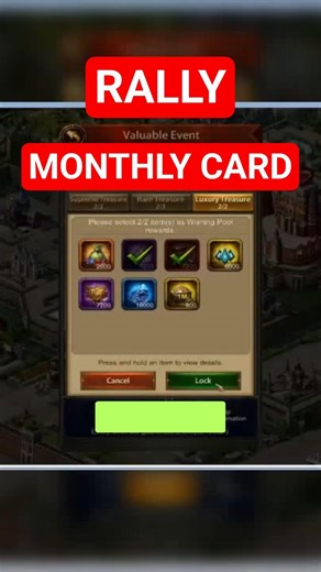 Renewing the rally card to maximise Valuable Event rewards #evony