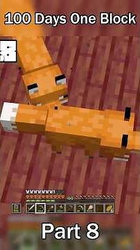 100 Days One Block Minecraft Hardcore Part 8! #minecraft #100days #gaming #oneblock #hardcore