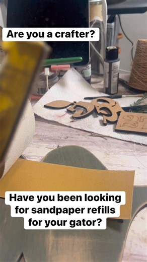 What??? Are you a crafter!?? Have you ever seen the biggest roll of sandpaper refill!?? Look at this amazing roll! Yes! This has Velcro for your gator sanding tool! Head over to Grace and Tattered Lace to get the link for this baby!!!🩷🩷🩷 #Crafting #craft #diycrafts #bestgatorsandpaperrefil | Grace and Tattered Lace