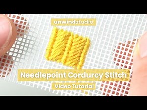 How to Needlepoint Corduroy Stitch - Video Tutorial