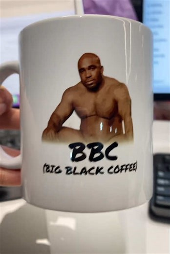 A cup of coffee milk with Barry the Meme mug, yeahhhh ☕️✨💯 #barrywood #funny #coffeemug #muggift #valentinesgift #meme #tiktokshopholidayhaul