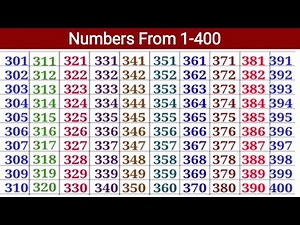 Numbers from 1-400 | Counting 1-400 | 124 Counting | Learn Counting |