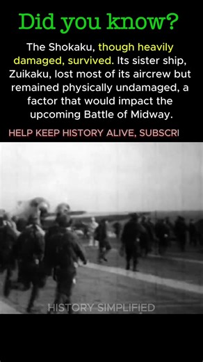 U.S. Dive Bombers Damaged Shokaku, Forcing It to Withdraw From the Battle || WW2 #shorts #ww2