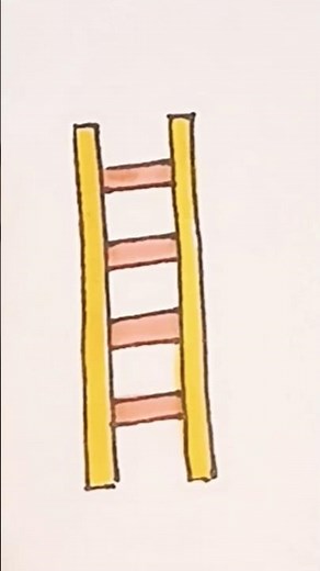how to draw a ladder easy
