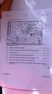 Questions based on the synoptic weather map:What is a synopti... | Filo