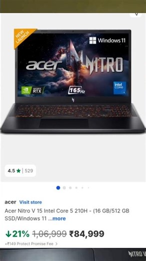 Acer Nitro V15 (intel Core 5 210H, RTX 4050 6GB) Gaming test