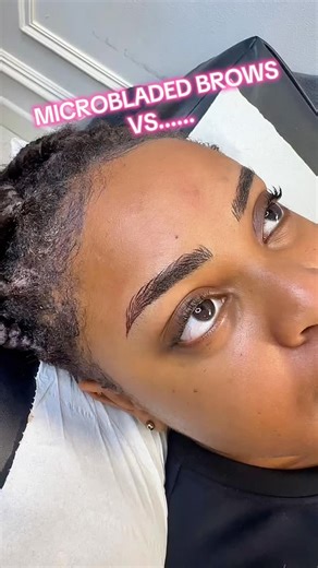 Makeupbyaesglamtouch on Instagram: "Microblading vs Blade & Shade — what’s the difference? ✨ Microblading uses fine hair-like strokes to create a natural, fluffy brow look—perfect for normal to dry skin. ✨ Blade & Shade combines hair strokes and soft shading, giving fuller, more defined brows with longer-lasting results—ideal for all skin types, especially oily skin. Which brow style suits you best? We offer all techniques @abisola_brows DM or give us a call! #browtour2026 #browtour coming to a 