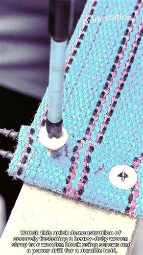 How to Secure a Heavy-Duty Strap to Wood with Screws #worker #process #diy #woodworking #tutorial