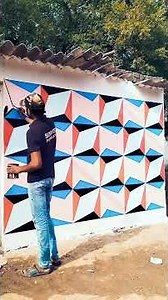 This 3D Wall Looks Unreal Part 2 😳 #3dwall #walldesign #wallart #homedecor #art #viral #shorts