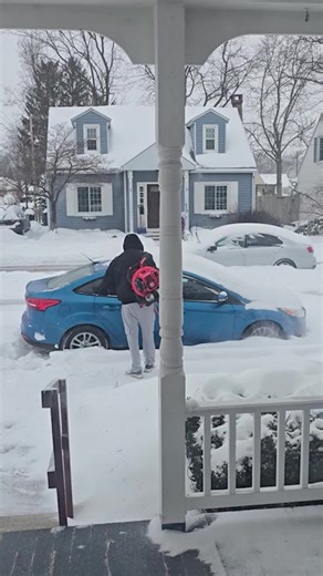 Check out this video we were sent of a man using a leaf blower to clean off his wife's car after a weekend snowstorm. | WGAL News Channel 8 Susquehanna Valley, Pa.