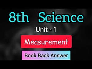 8th Science Unit 1 Measurement Book Back Answer learn the science