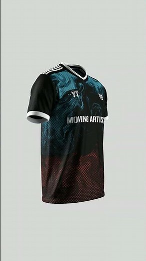 Custom Football Jersey Design 2025 — Blue & Red Hydro Pattern Kit 🔥