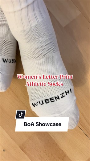 Women’s letter Print Athletic Socks #tiktokmademebuyit #dealdrops #athleticsocks #whitesocks Breathable: Ensures air circulation for freshness Comfortable Feel: Soft and breathable material ensures comfort Moisture Wicking: Helps to keep feet dry and comfortable during activities Pack of Five: Multiple socks for convenient use and replacement Simple Design: Easy to match with any outfit Versatile Use: Suitable for various occasions and everyday wear