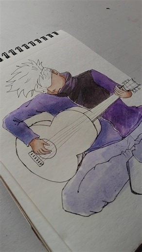 gojo full singing mood drawing😍 #animeeart