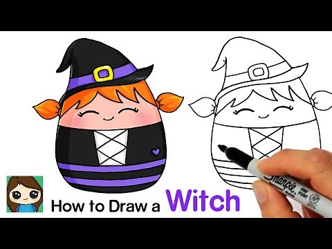 How to Draw a Witch 🎃 Squishmallow Halloween Squad