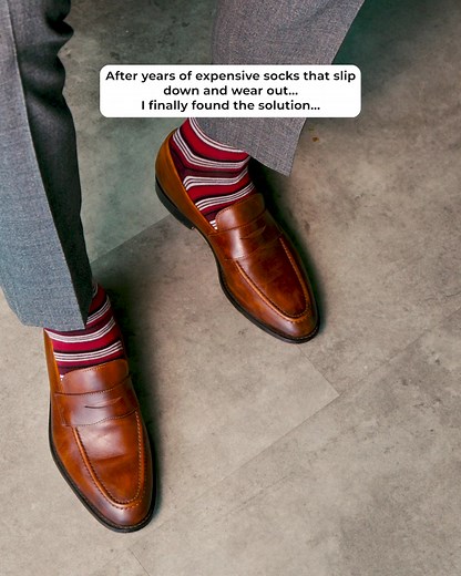 The right socks complete the look. But most men have no idea which socks pair with which shoes. That's why every Southern Scholar pair comes with our exclusive pairing guide—showing you exactly which styles work with black oxfords, cognac loafers, or brown dress shoes. No more guessing. Just effortless style. Plus, with our form-fit design and 200-needle construction, they stay up all day while elevating your entire look. From boardroom to dinner—always polished, never compromised. | Dapper Appa