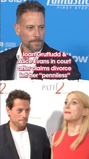 Ioan Gruffudd and Alice Evans in court after claims divorce left her “penniless”