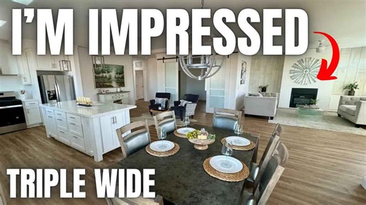 WHO KNEW triple wide mobile homes could be this NICE?!! Prefab House Tour | Chance's Home World
