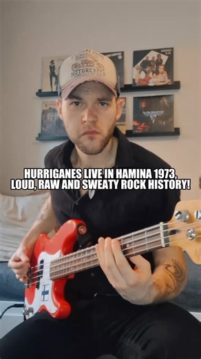 It doesn't get any more real than this! Go go go little queenie!! 🔥💪🇫🇮 #hurriganes #live #rocknroll #bassist #finnish