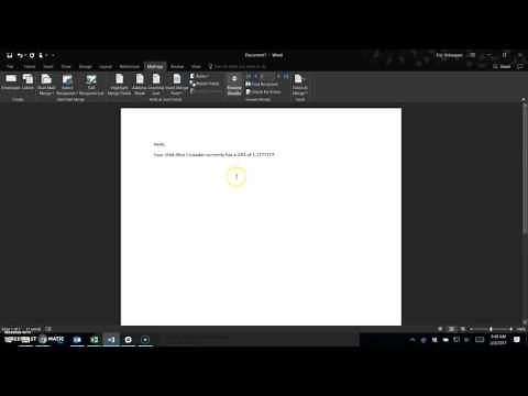 Round Mail Merge to Two Decimal Places