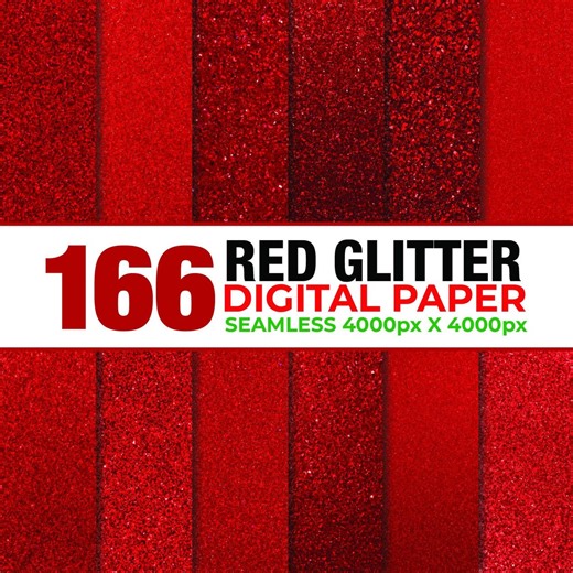 166 Luxury Red Glitter Seamless Digital Paper, Sparkling Red Glitter Paper, Red Glitter Pattern, Glitter Texture, Red Glitter Background - Etsy