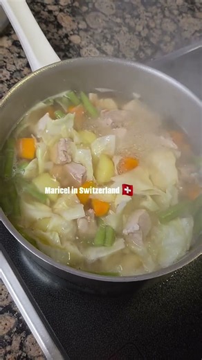Dinner tonight: warm and comforting pork soup with vegetables and rice.#cooking #food #pork #soup