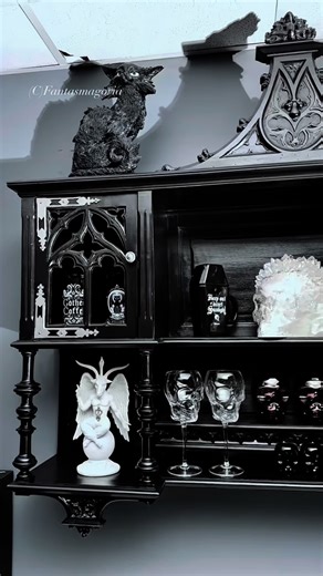 7.4K views · 25K reactions | Arranging my Gothic kitchen curiosity cabinet  KEYGEN CHURCH ‘Tenebre Rosso Sangue’ #homedecor #gothichome #homegothhome #gothic | Fantasmagoria | Facebook