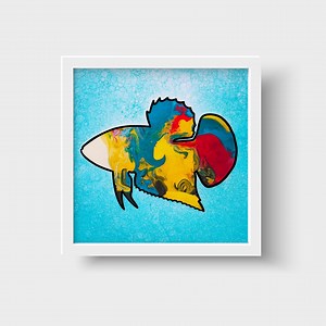 Colorful Abstract Betta Fish: Digital Print - Etsy