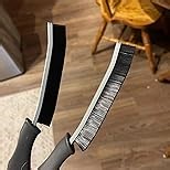 2 Pack Cleaning Brush, Grout Brush, Hard Bristle Crevice Cleaning Brush, Multifunctional Deep Cleaning Supplies for Swimming, Walls, Shower, Bathroom, Tile, Kitchen,Tub, Sink, Toilet (Grey)