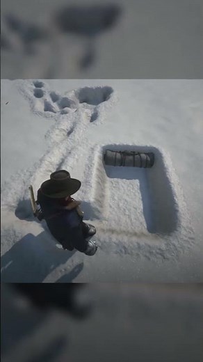 clear snow in Red Dead Redemption 2 by rolling down #rd2 #gaming