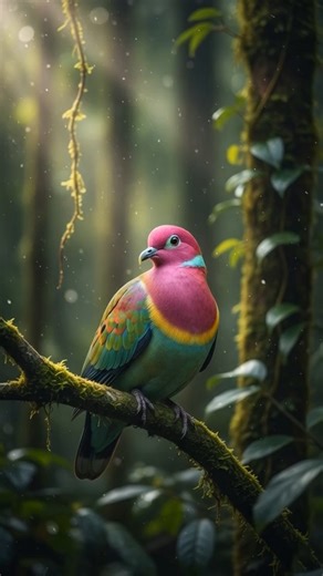 World of Birds on Instagram: "🍇🕊️ Papuan Fruit Dove – Soft Colors of the Canopy 🌿✨ The beautiful Papuan Fruit Dove perches quietly among fruiting trees, displaying gentle pastel tones that blend perfectly with the rainforest canopy. Feeding on figs and berries, this peaceful bird plays an important role in seed dispersal across Papua’s tropical forests. ✨ A calming and elegant sight for bird lovers around the world. #PapuanFruitDove #FruitDove #BirdsOfPapua #RainforestBird #TropicalBirds #Exo