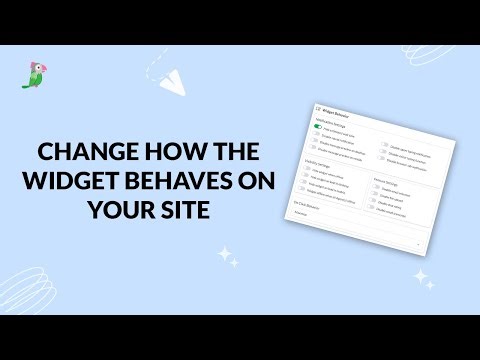 Changing the widget's behaviour