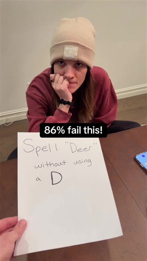 Spell Deer Without Using the Letter D Challenge
